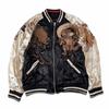 Used Karakuri Tamashii Iki Fujin Raijin X Chrysanthemum Luxurious All-Embroidered Reversible Sukajan L