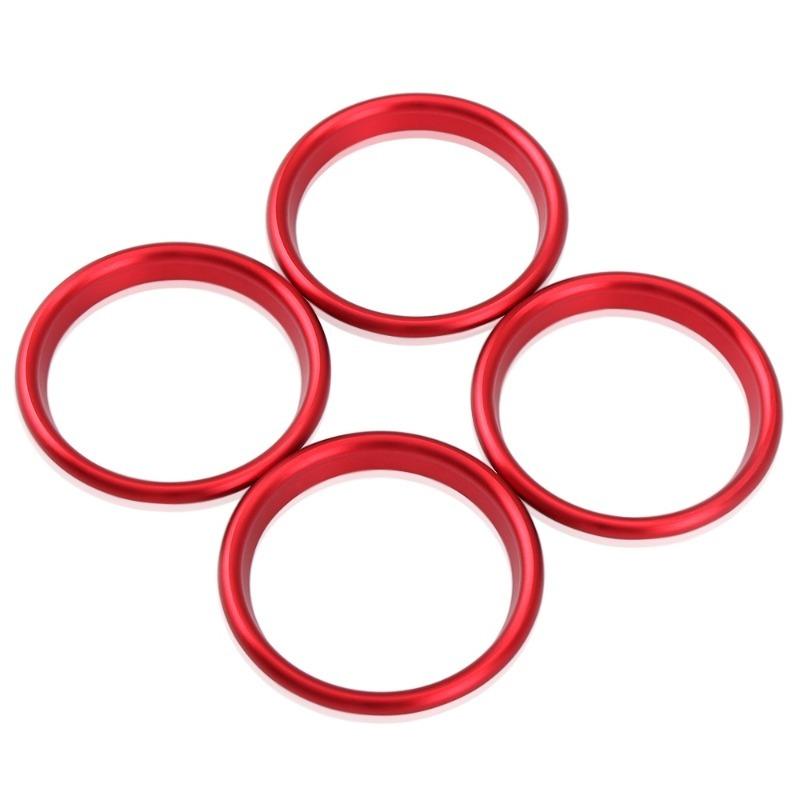 4 Pcs Aluminum Alloy Air Outlet Plug, Instruments, Air Outlet Cover Sticker Decoration Ring sSuitable For A3 S3 2013-2016/Q2