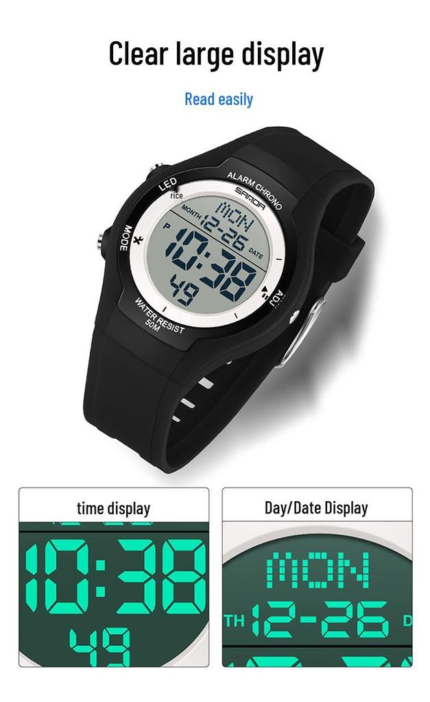 Sanda Waterproof Multifunctional Sports Watch for Teenagers and Students