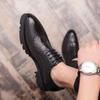 Men Shoes Casual Pointed Toe Brogue Shoes British Style Men Shoes Business Office Man Flat Oxfords For Male Slip On Formal Shoes