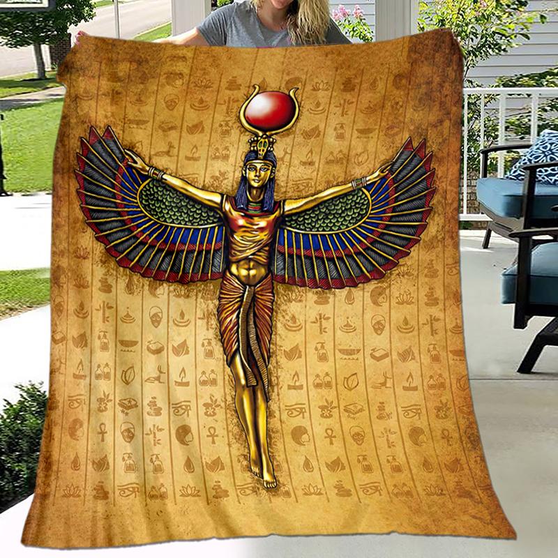 1 Stück Altägyptische Wandmalereien, Wikinger, Anubis Decke, Ganzjahres leichte Heim-Büro Außen Nickerchen Multifunktionale Decke