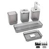 Badezimmer-Accessoires-Set Bad-Ensemble-Set mit Zahnbürstenhalter Becher Lotion-Flaschen Seifenschale Tablett