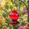 Handmade Glass Nectar Feeder Outdoor Easy to Refill for Bird Watchers,