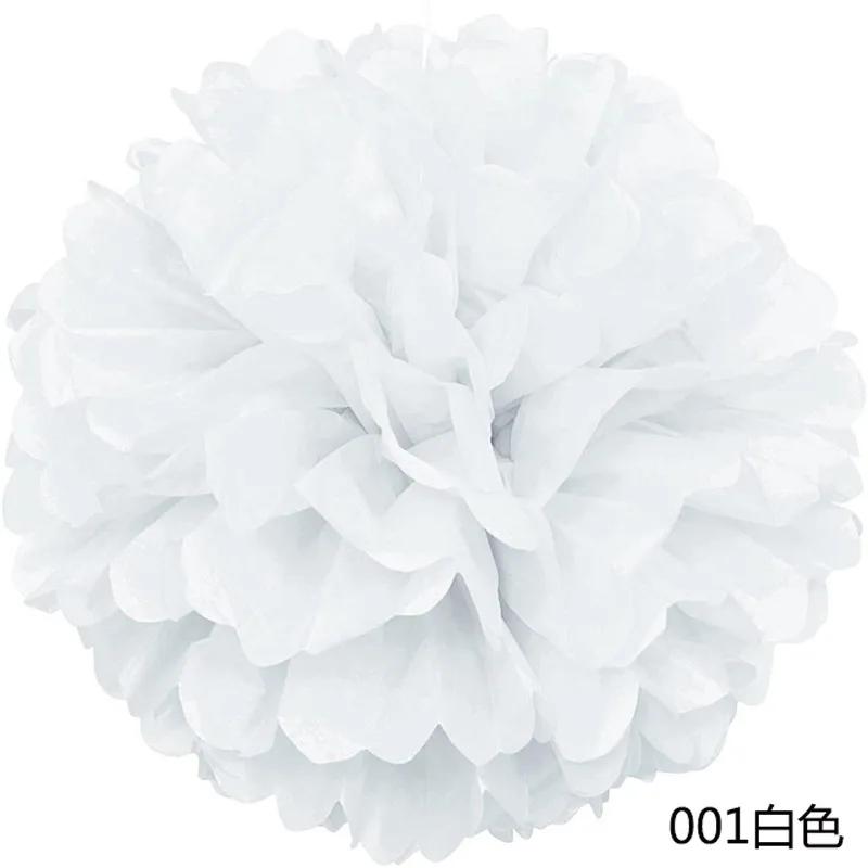 6-14inch(15-35cm) Handmade Tissue Party Flower Ball Decoration Paper Pompoms Wedding Decorative Baby Shower Birthday Favor Decor