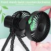 Portable Home Outdoor Small Fan USB Charging 2000mAh Table Outdoor Cooler Neck Fan 3 Speeds Cart Stroller Fan Desktop Tripod Fan