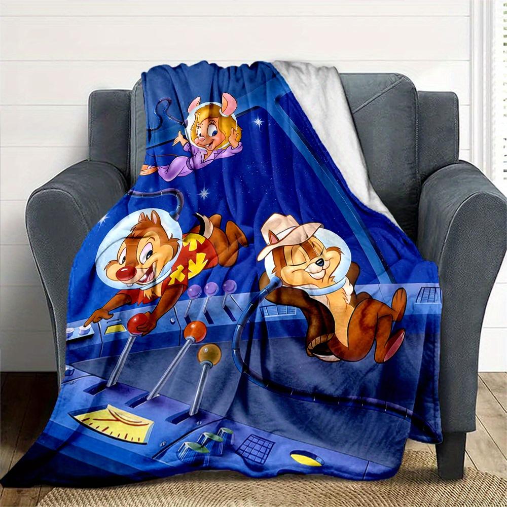 1pc, Space Chip 'n Dale Blanket Soft Throw for Room Decor, Perfect Gift Idea for Family and Friend, Living Room, Travel, Camping