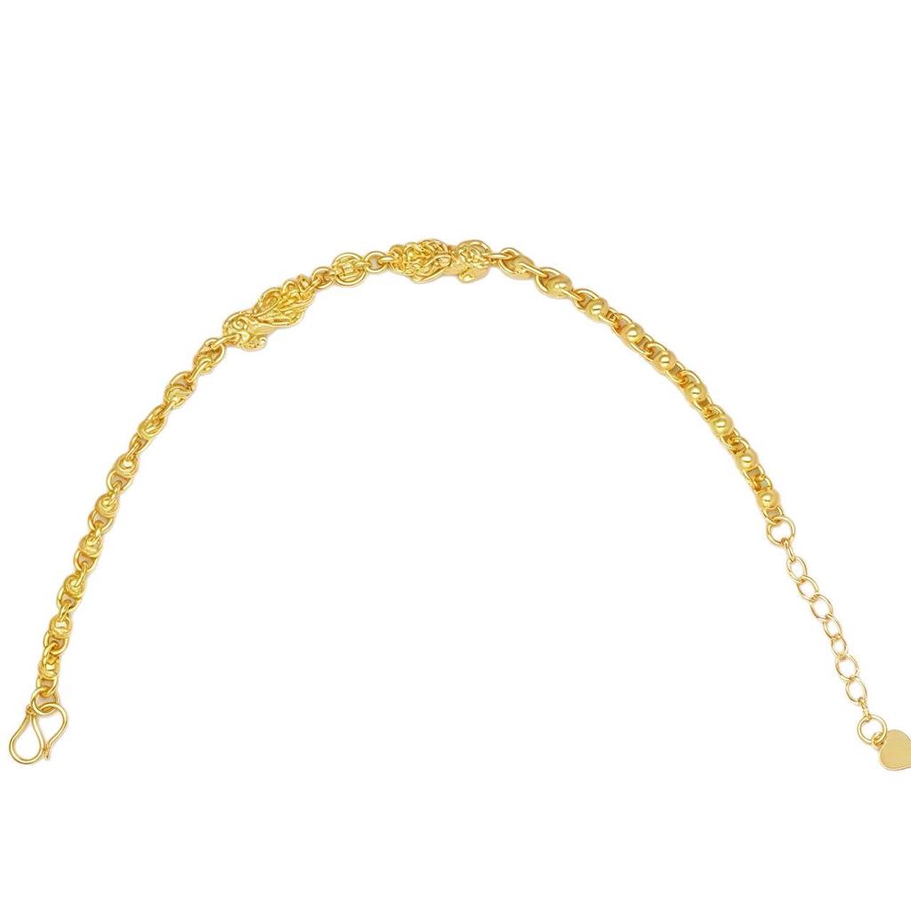 Chinesisches Pixiu Goldplattiertes Armband: Retro, Stilvoller, Legierter Handschmuck für Damen