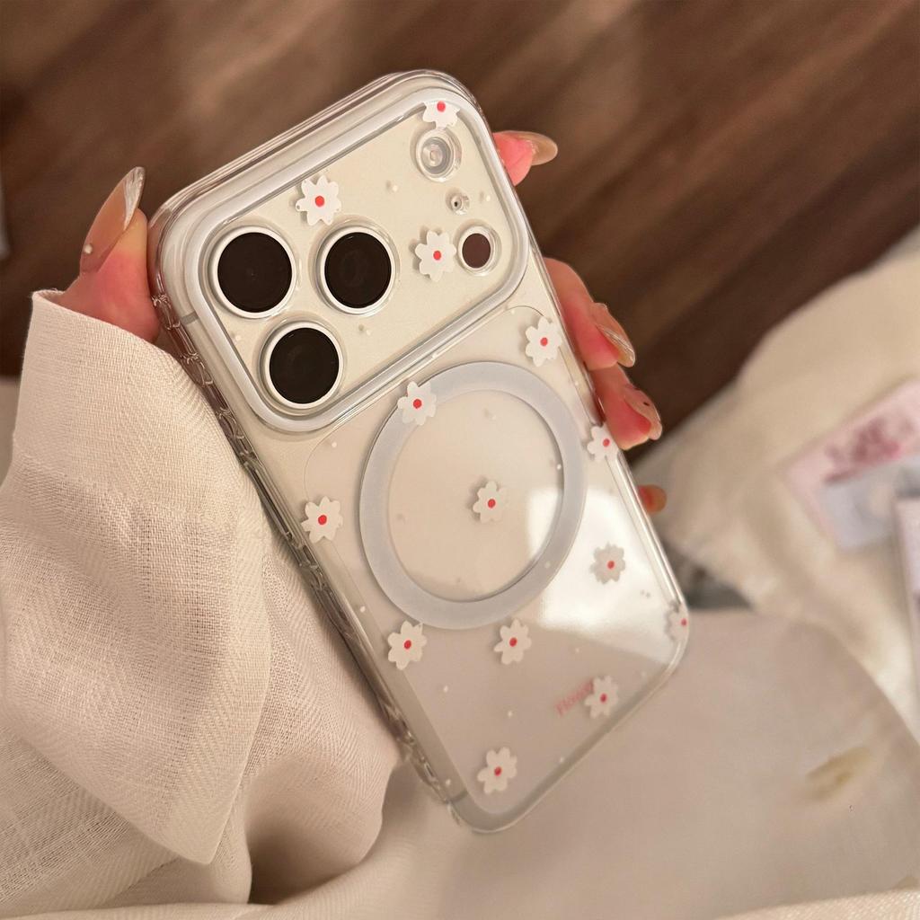 Flower Heart Stand Phone Case for iPhone 16, iPhone 17, iPhone 17 Pro Max
