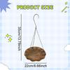 Hanging Bird Bath Feeding with Hook and Chains Plate Food Basin Waterer Water Dish for Outside