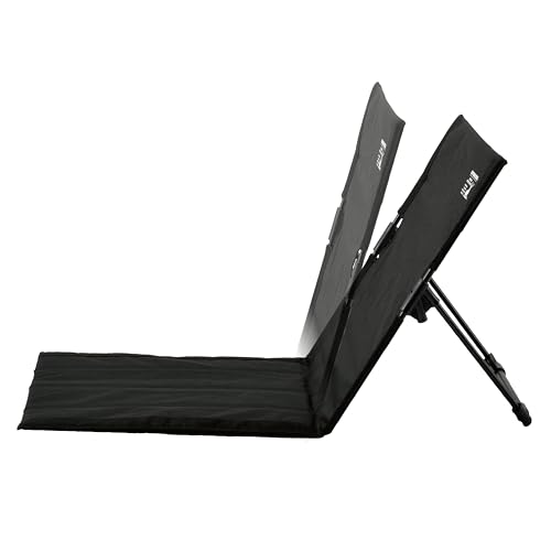Captain Stag (CAPTAIN STAG) Outdoor Chair, Ground Chair, Reclining Field Chair DX, with Storage Bag, Black, UC-1919
