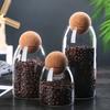 Storage Bottle Anti-deform Durable Waterproof Cork Stopper Bean Sugar Glass Jar for Coffee