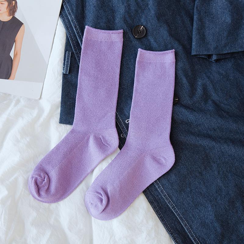 New Arrival Retro Women Lady Cotton Loose Socks Winter In Tube Korean Designer Christmas Socks