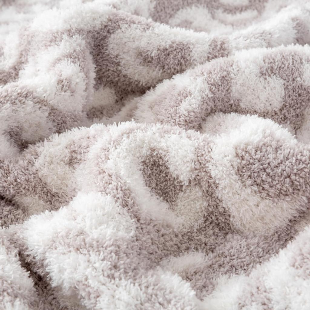 Mokoya Stylish Large Fluffy Summer Blanket, Single Size, Cute Leopard Print, Reversible, Throw Blanket, Knee Blanket, Gift (Gray, 130x180cm)