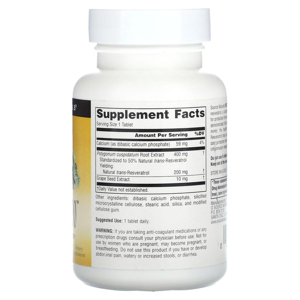 Resveratrol 200™, 200Mg, 60 Tablets