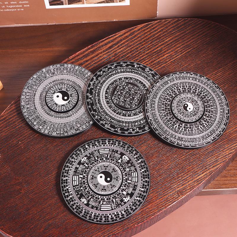 Chinesischer Tai Chi Bagua Drehbarer Feng Shui Kompass Aluminiumlegierung Chinesische Meisterbedarf Glück Segen Heimdekor Ornamente