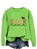 GOLDEN Mama European & American Women's Long-Sleeve T-shirt Pullover Sweatshirt for Spring & Autumn