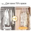 Vacuum Compression Garment Bag Hook Hanging Style Clothes Storage Bag Clothing Dust Cover Organizing Bag