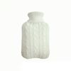 1pc Cozy Waffle Knit Fabric Hot Water Bottle Cover, Decorative Knitted Sleeve for Standard Hot Water Bottles