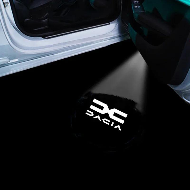 Auto Tür LED HD Willkommen Courtesy Schatten Projektor Lampe Logo Licht für Dacia Duster Logan Sandero 2 Mcv Sandero MK Cilo Stepway