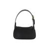 Gucci Aphrodite Gold Finish Double G Logo Zipper Closure Leather Underarm Bag Mahjong Bag Handbag Shoulder Bag Women's Black