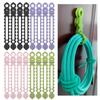 1 Set Silicone Suction Cup Cable Ties Reusable Wall Mount Wire Organiser for Home Office Car Cord Management