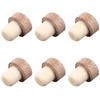 6 Stück 29 mm Holz-Weinverschlussstopfen Langlebiges starkes Material Einfache Bedienung für luftdichte Lagerung von Rotwein