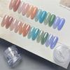 1Jar Plating Aurora Chrome Nail Powder Orange High-Gloss Moonlight Mirror Fine Glitter Pigment Aurora Pearl Rubbing Dust Chrome