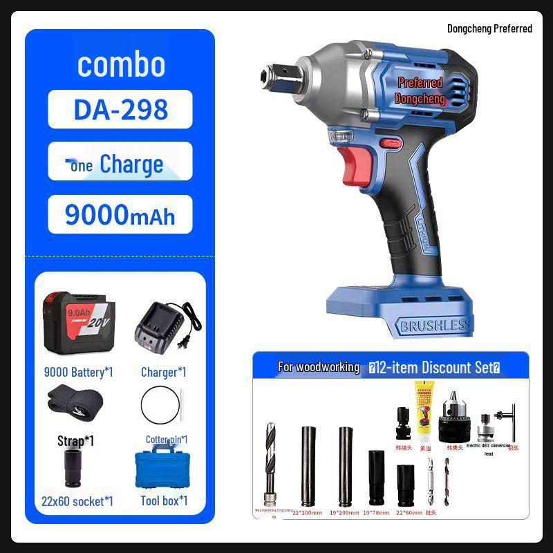 Dongcheng High Torque 488 Brushless Electric Impact Wrench with Lithium Battery