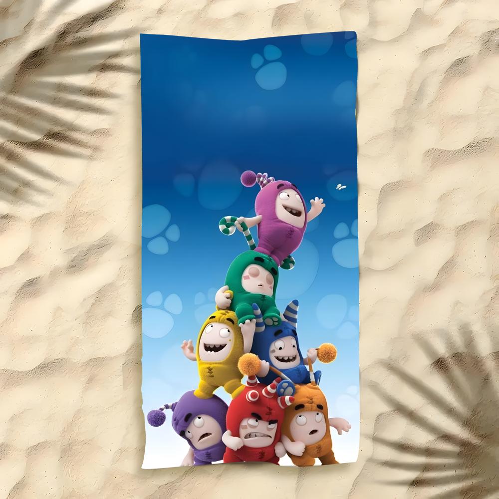 Asciugamano Oddbods Anime Asciugamano da Spiaggia in Poliestere Asciugatura Rapida Senza Sabbia Asciugamano da Bagno per Estate Piscina Viaggio Vacanza