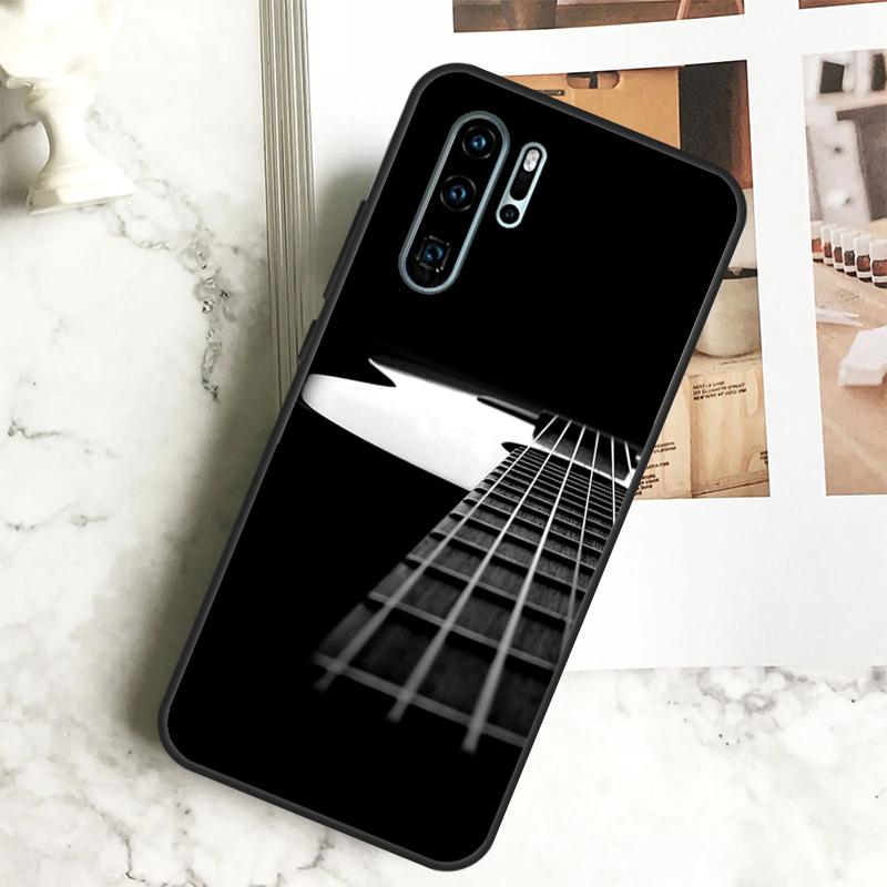 Vintage Music Guitars For Huawei Nova 12i 12s 11i 8i Y73 Y72 Y61 Y91 Y90 Y70 Y60 9 10 SE P30 P40 Lite P60 Pro Case