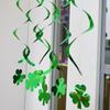 St. Patrick's Day Banner Shamrock Garland Lucky Banner Burlap Irish Garland Green Four Leaf Banner and Felt Shamrock