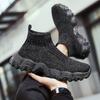 Slip-on High Top Thick Platform Mesh Upper Man Casual Sneaker Comfortable Stylish Simple Jogging Summer Sports Shoes for Men