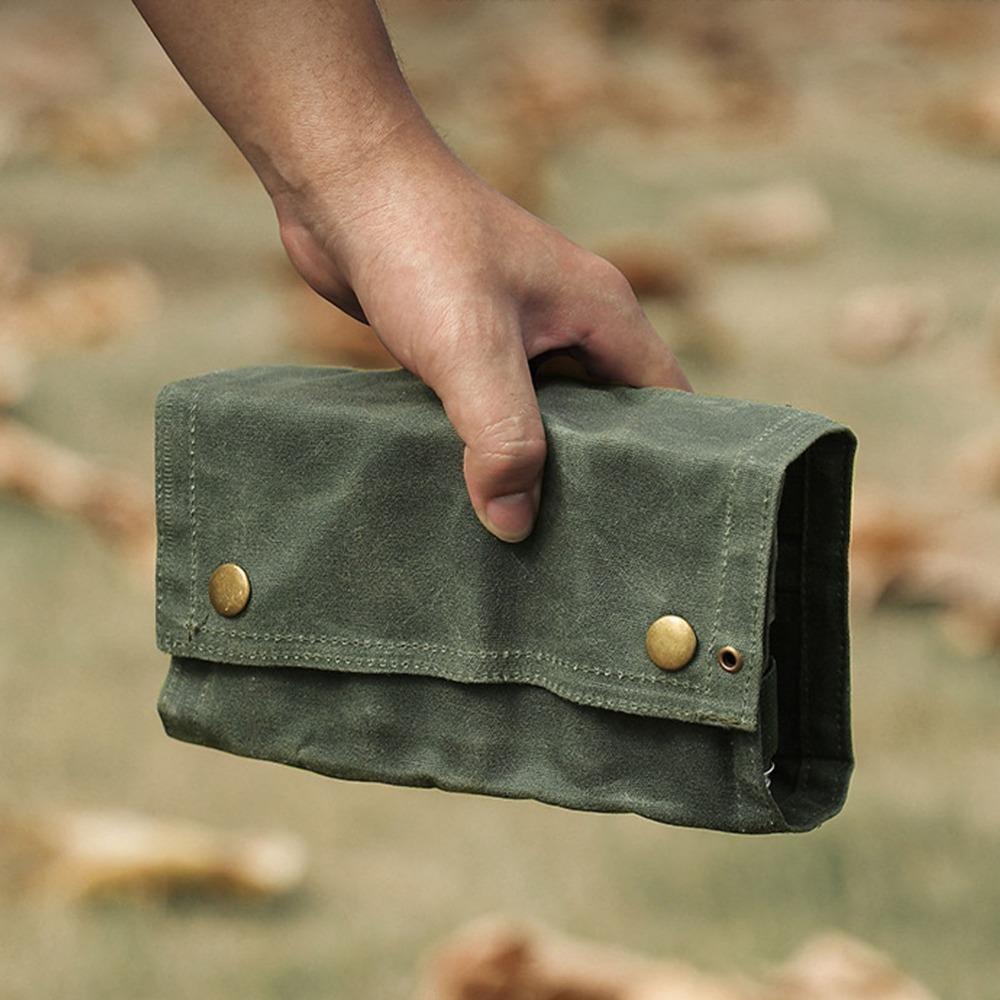 9 Pockets Spice Bottle Bag Canvas Spice Bottle Storage Bag Durable Seasoning Jar Holder  Picnic