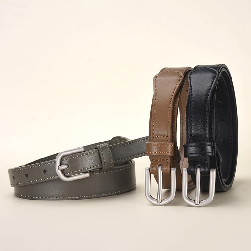 Pu Womens Casual Belt With Alloy Pin Buckle For Daily Wear And Outings
