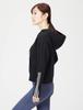 Adidas Essentials Hoodie AS773 XOT Loose-Cut 3-Stripes Full-Zip Women's Black/White (GS1380)