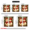 2pcs  2D plane printing Popular Curtain Panels Cute Snowman Christmas Holiday_d (2) Polyester Fabric (without rod) Holiday for