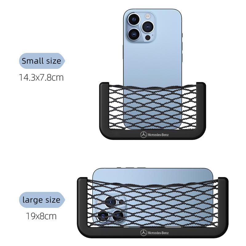 XUY2 1Pcs Car Storage Net Pocket Mesh Organizer Accessories For Mercedes Benz AMG Smart W205 C300 W203 W206 W108 W124 W126 W140 W168