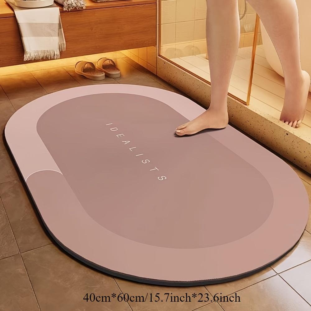 Bathroom Absorbent Floor Mat,Household Bathroom and Toilet Entrance Anti Slip Quick Drying Foot Mat,Anti Slip Bathroom