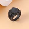 Punk Mens Ring Alloy Nordic Black Scandinavian Style Gathering Ring for Men Edgy Bold Fashion Accessory