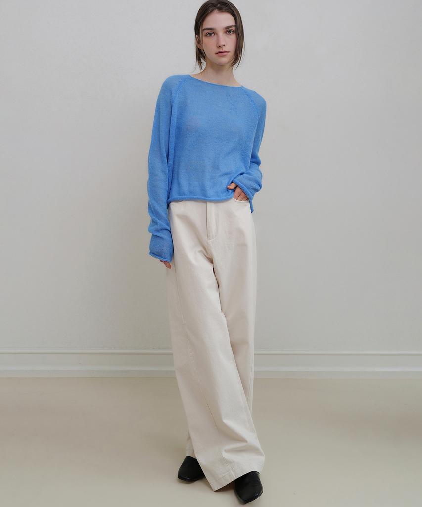 Annies Den Wide Cotton Pants (Cream)
