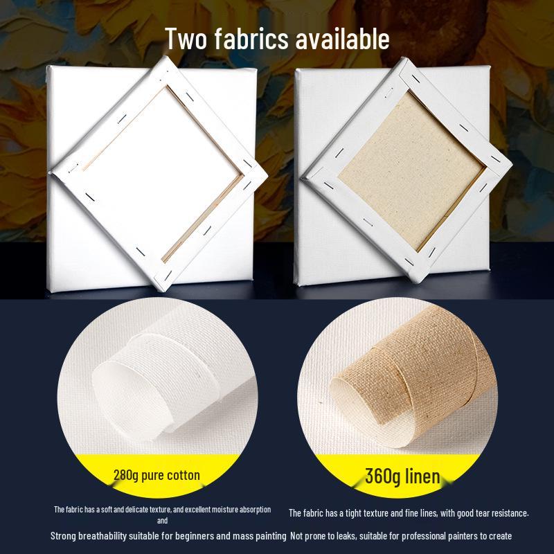 Framed Pure Cotton Linen Canvas for Children's Oil Painting Practice