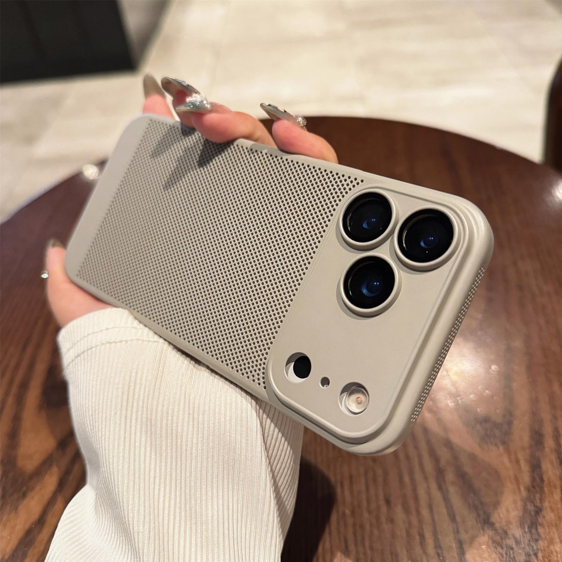 

Металлический стиль Теплоотвод Подходит для iPhone17PROMAX Чувствительный к коже Чехол для мобильного телефона Яблоко 16 Пленочка для объектива Жесткий Защитный чехол от падения iPhone 17
