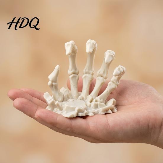 Human Skeleton Ornament Hand Figurine 3D Printed Realistic Bone Skull Sculpture Niche Gaming Room Decor Gothic Dark Aesthetic Desktop for