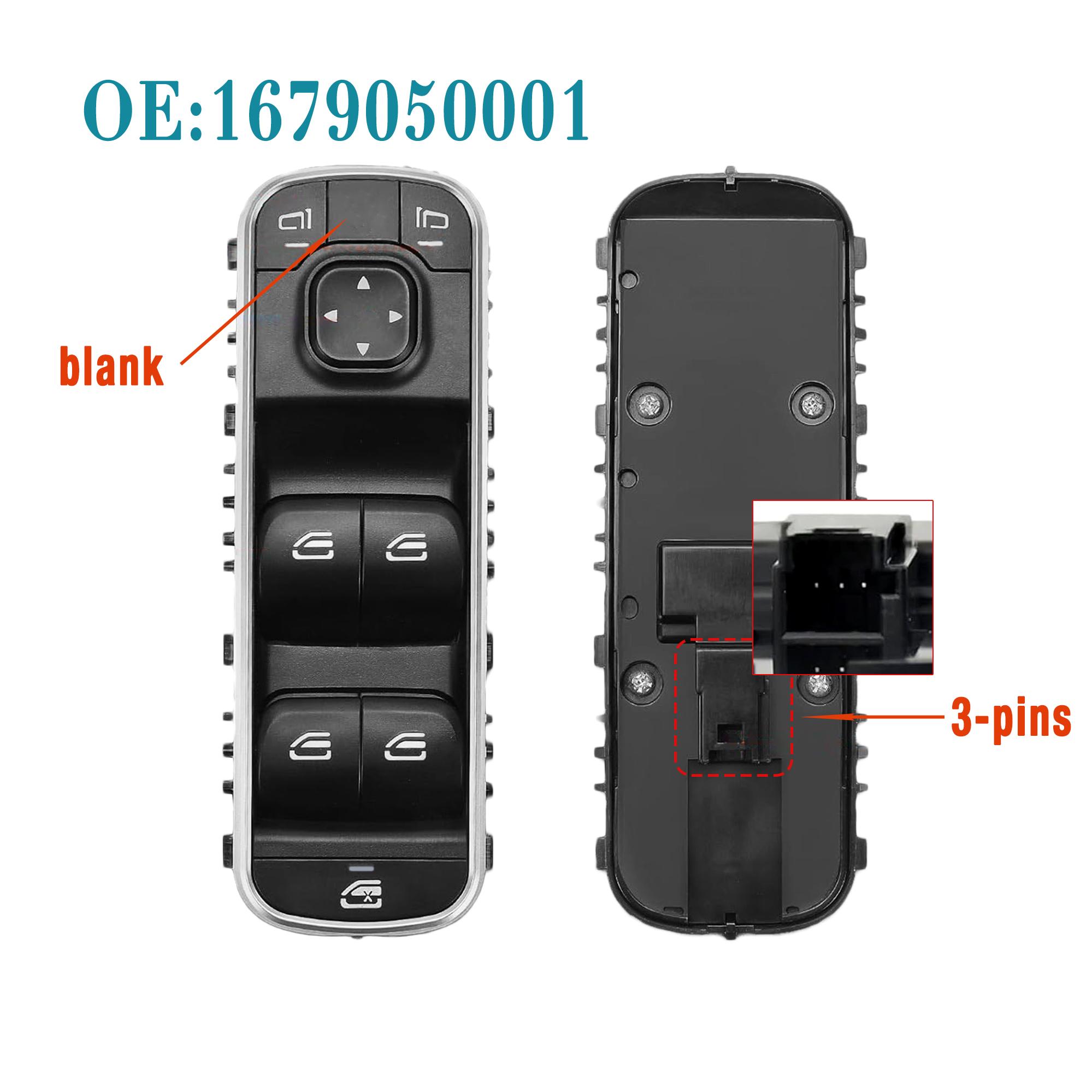 1679050001 For Mercedes Benz B-Class W247 A-Class W177 2018  ,Electric Master Power Window Lifter Control Switch Button without fold