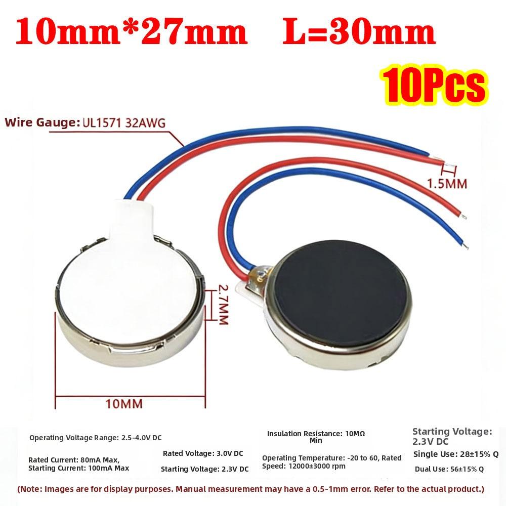 10Pcs DC 3V 3-5V Micro Vibration Motor 1027 1030 1034 1234 Coin Button Motor  for Electronic Toy DIY