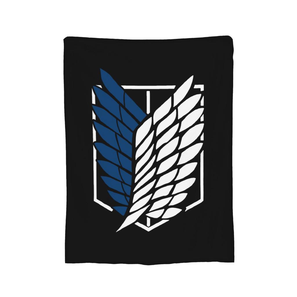 Attack On Titan Logo Blanket Flannel Spring Autumn Multifunction Super Soft Throw Blankets for Home Outdoor Bedspread