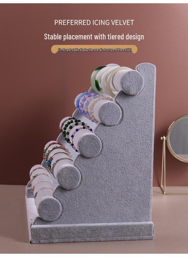 Five-Tier Jewelry Display Stand for Bracelets, Bangles, and Hair Ties