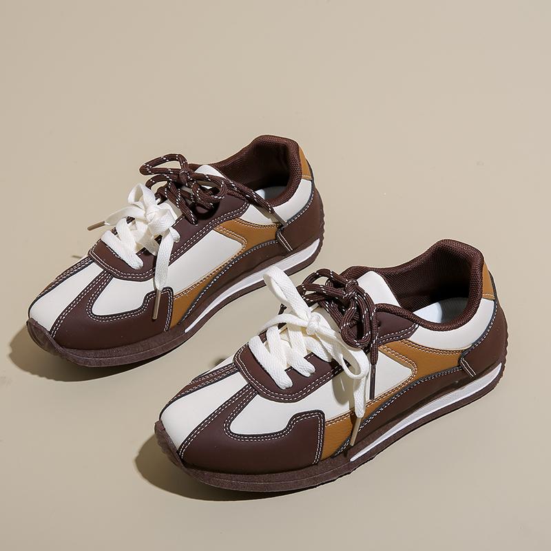 

Модные теннисные кроссовки на шнуровке для пешего туризма с перекрестными ремешками, удобные повседневные туфли на плоской подошве, женская спортивная обувь, женская спортивная обувь 40 коричневый