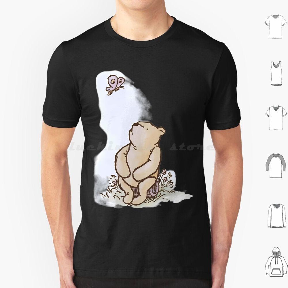 

Vintage Cartoon Winnies Tiggers 2024 T Shirt Cotton Men Women DIY Print Winnies The Winnies Bear Honey Christopher Robin Kanga S