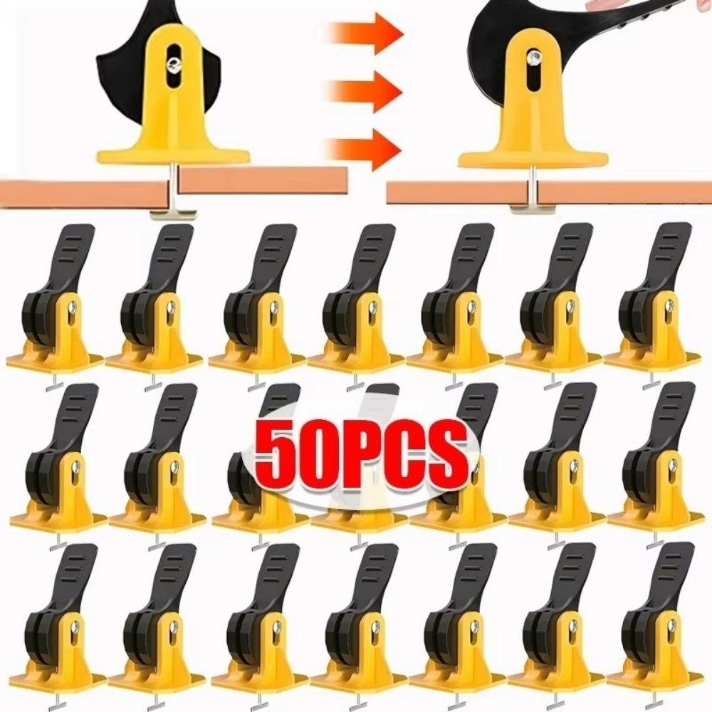 50Pcs Press Type Universal Leveling Spacers Reusable Floor Leveling Tools Stable Tile Installation